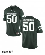 Men's Sean Harrington Michigan State Spartans #50 Nike NCAA Green Big & Tall Authentic College Stitched Football Jersey SX50D34XA